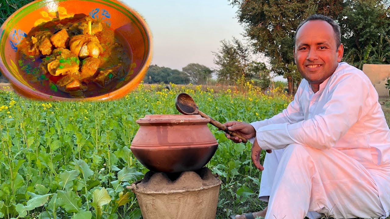 Champaran Mutton Recipe | Handi Meat | Champaran Meat Curry aka Ahuna | Village Food Secrets