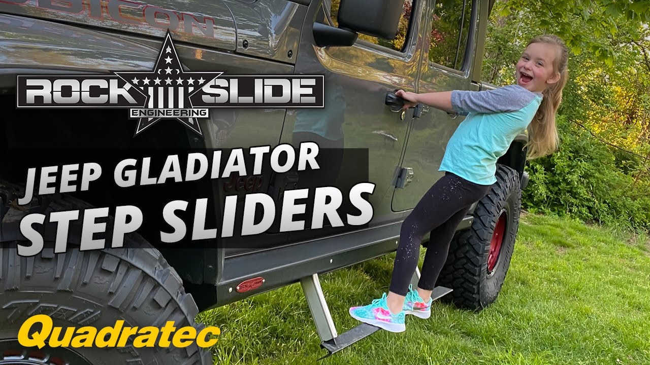 Rock Slide Engineering Step Sliders for Jeep Gladiator Installed! So Easy A 6 Year Old Can Do It!
