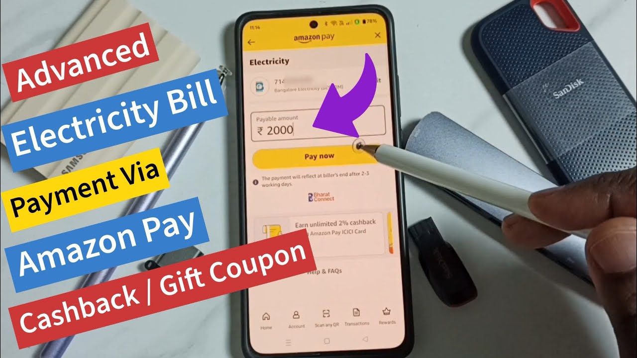 How to Do Advanced Electricity Bill Payment Using Amazon App | Amazon Pay | Amazon Cash Back