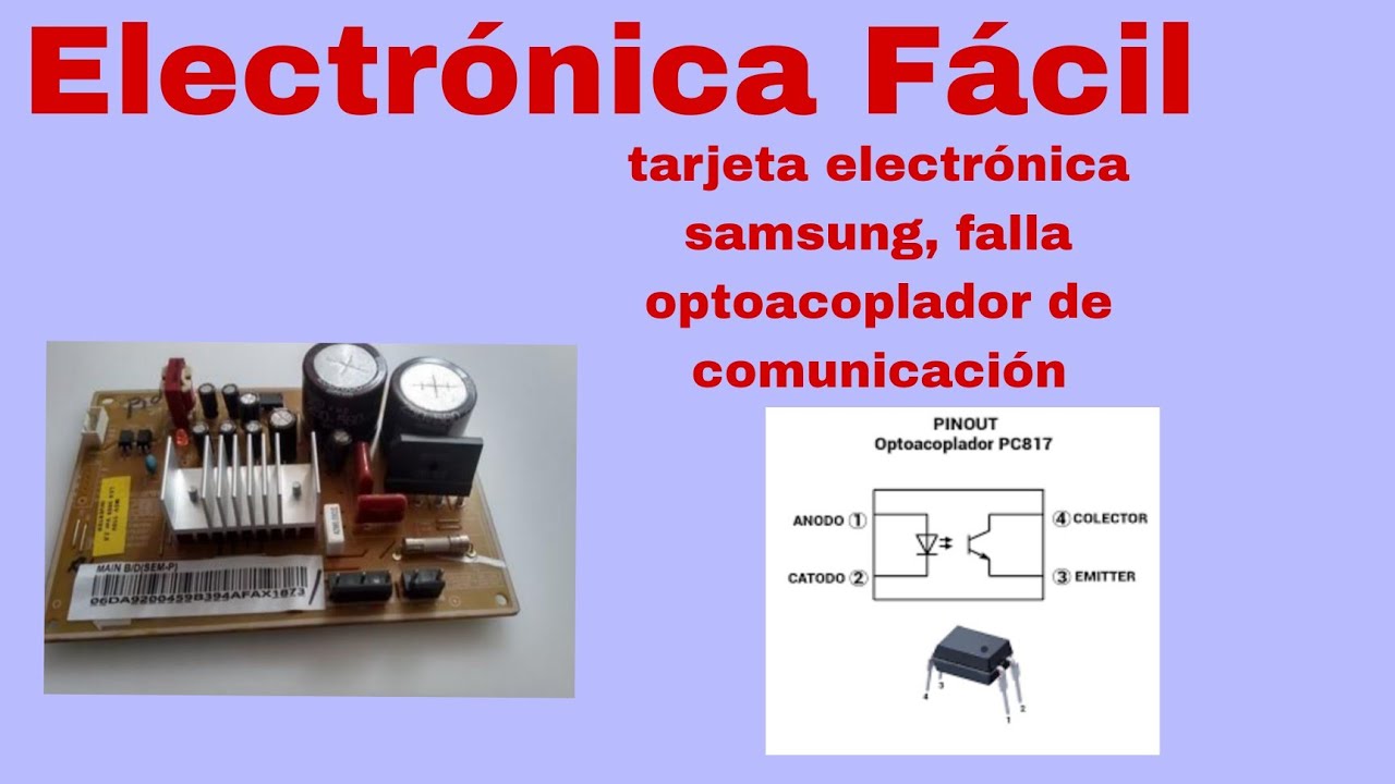 Tarjeta electrónica nevera Samsung Inverter, cortó en  optoacoplador de comunicación