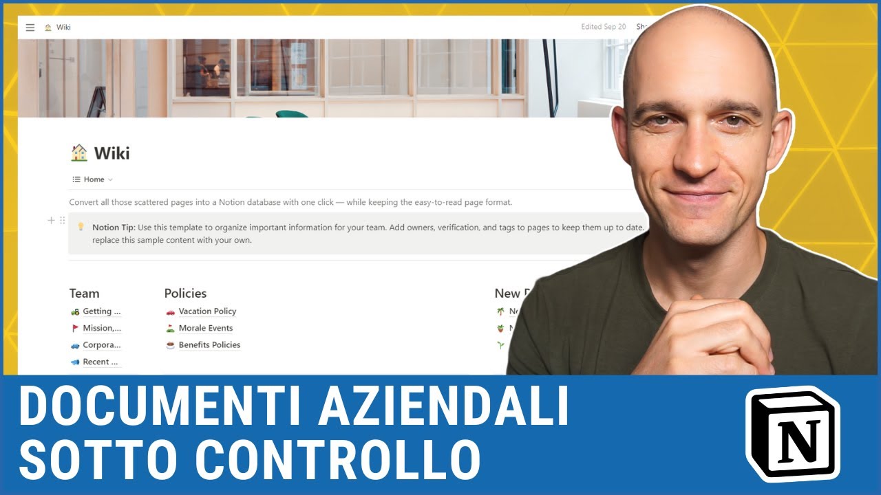 Come gestire tutti i documenti aziendali con Notion wiki