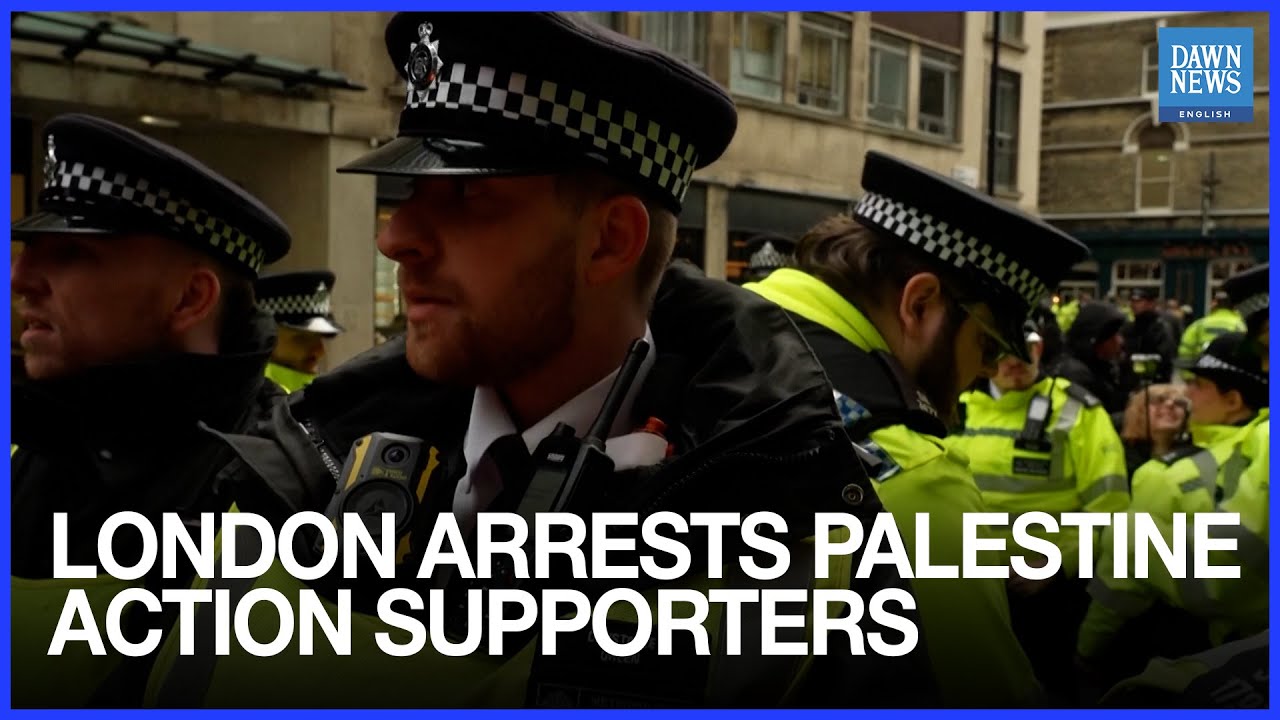 London police detain Palestine Action activists outside Ministry of Justice | Dawn News English
