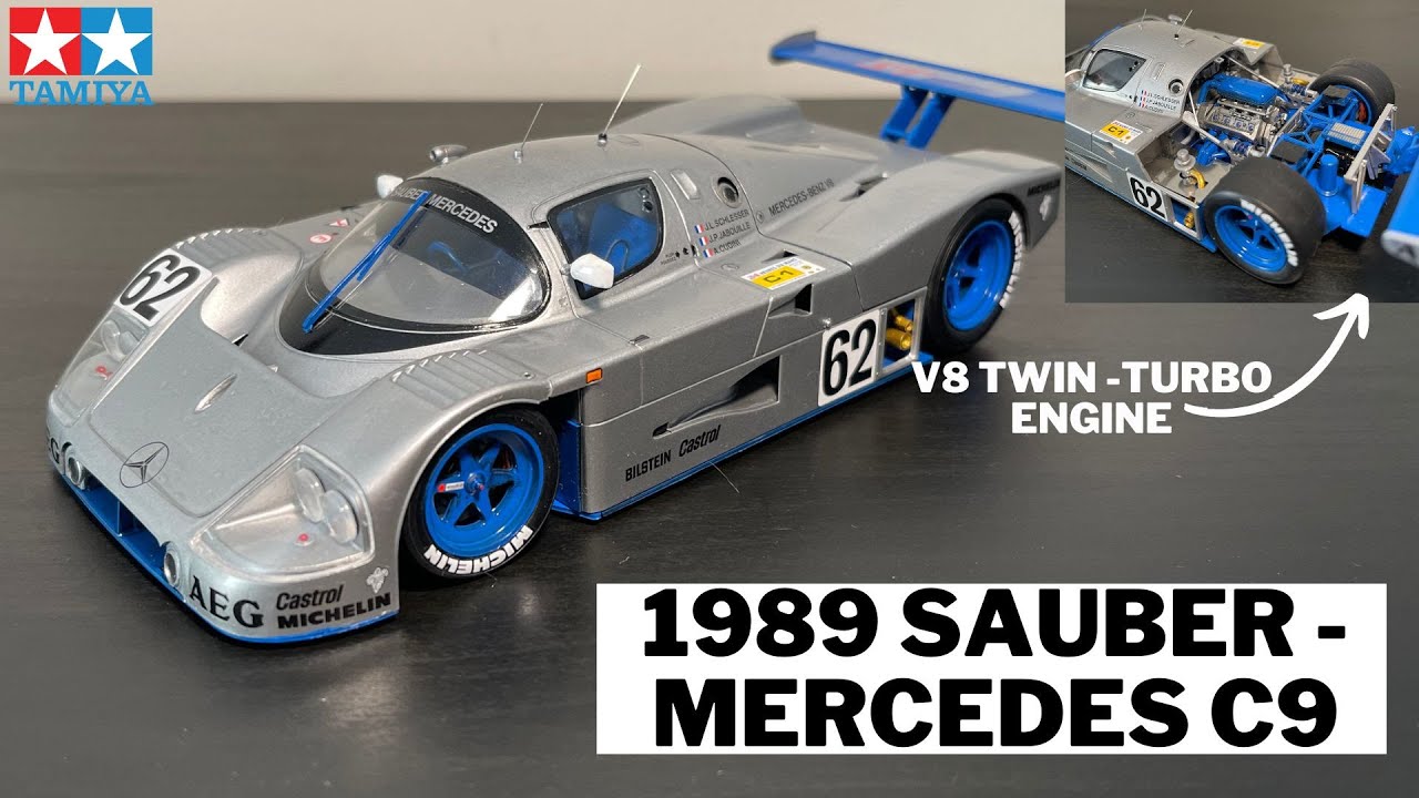 1989 Sauber-Mercedes C9, 1:24, Tamiya, Full time-lapse build. CAR#7 #tamiya #scalemodel #mercedes
