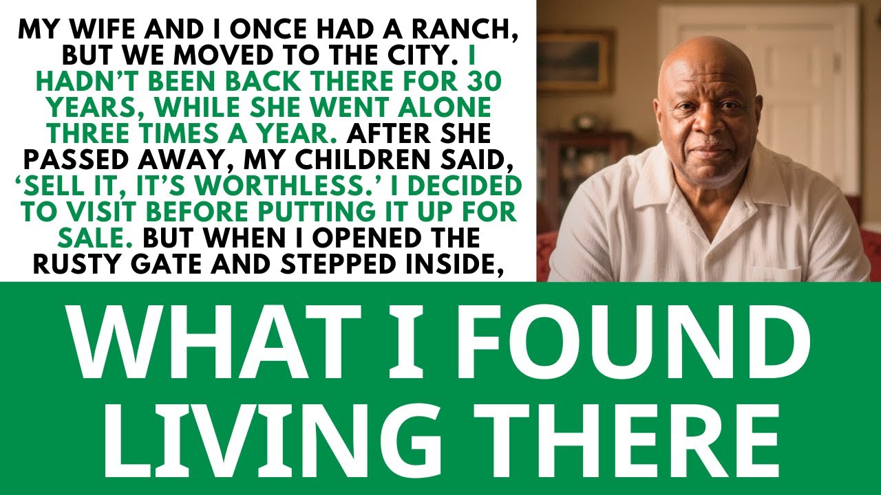 After 30 years away from our ranch, my wife passed away but left a secret there. When I opened...