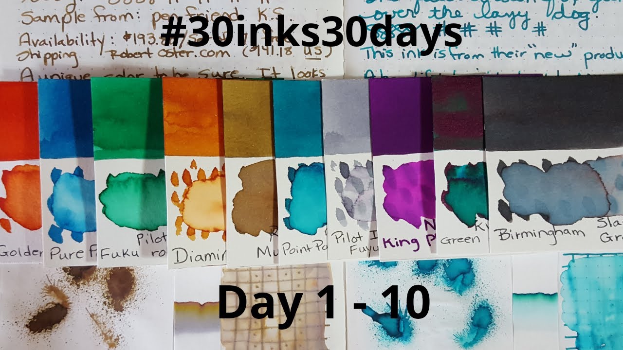 Day 1 - 10 Ink Journal Flip Thru - #30inks30days