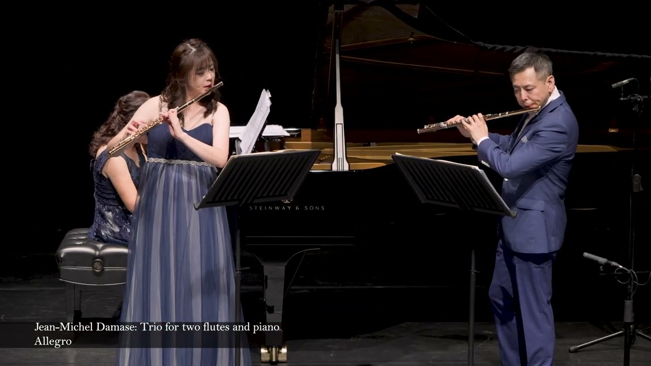Jean Michel Damase: Trio for two flutes and piano