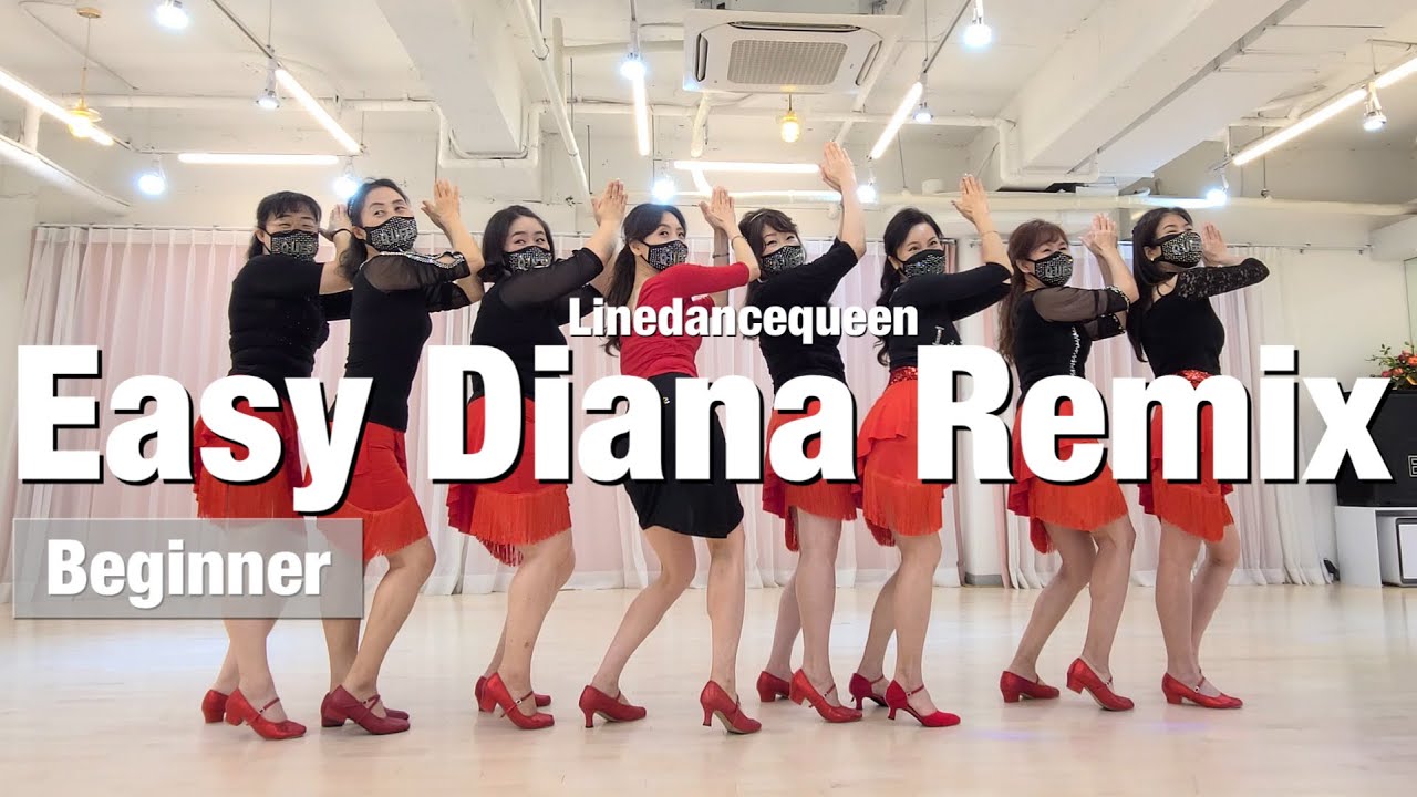 Easy Diana Remix Line Dance / Beginner / Warm Up / 라인댄스 입문반 스텝배우기 / 이지 다이아나 라인댄스 / Linedancequeen