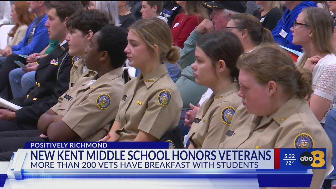 New Kent Middle School honors servicemembers on Veteran's Day