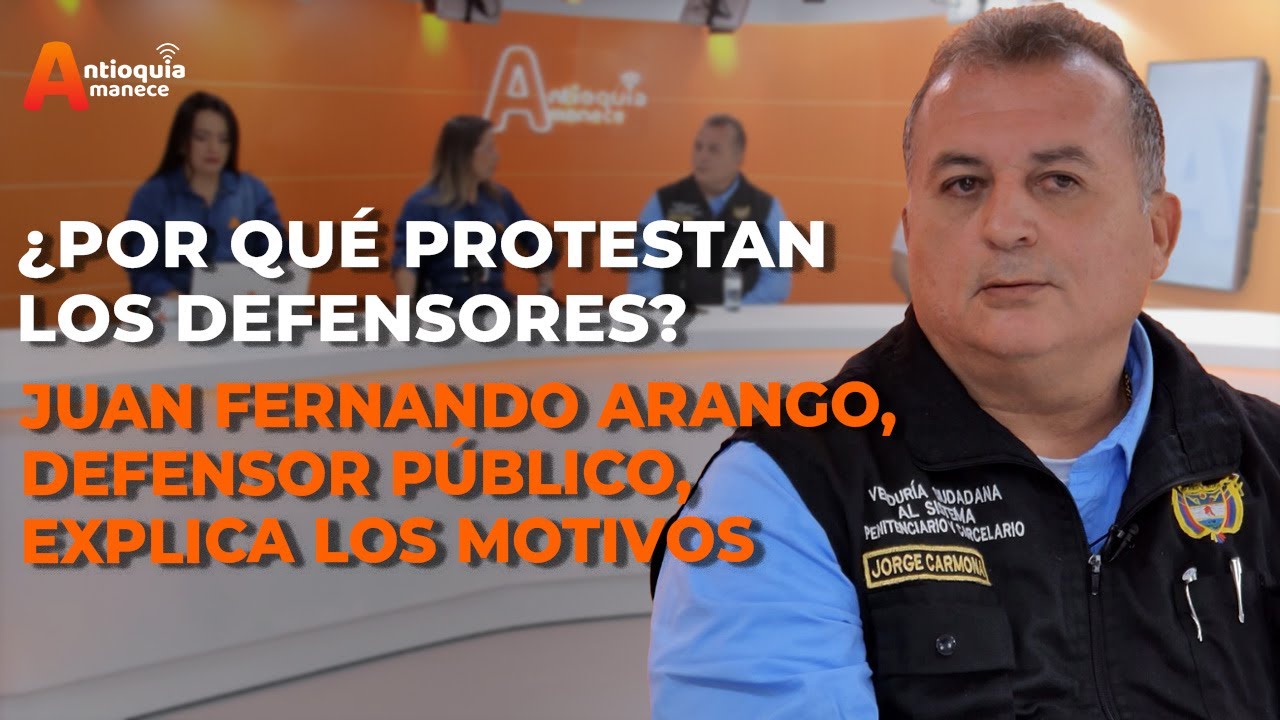 Defensor público Juan Fernando Arango explica el plantón de funcionarios en La Alpujarra