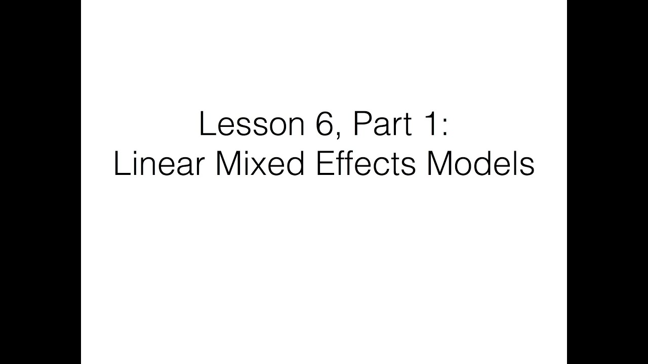 R Course: Lesson 6, Part 1