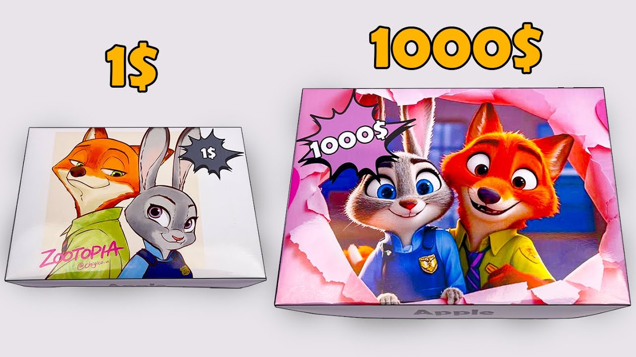[💸Paper DIY💸] $1 vs 1000$ Zootopia Blind Boxes | Unboxing ASMR | Zootopia Edition #blindboxes