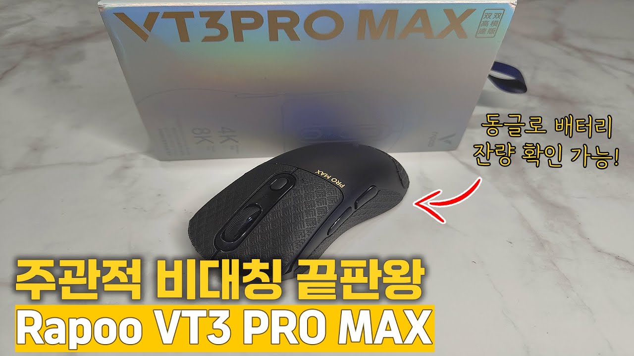 잠자리 마우스 대신 RAPOO를 사용하는 이유 | Rapoo VT3 PRO MAX 리뷰 [4K]