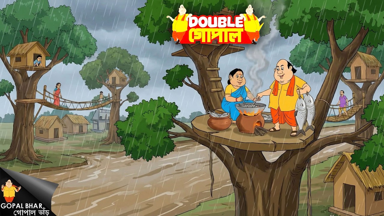 বন্যার সময় গোপাল দাদা এবং তার স্ত্রী গাছে খাবার রান্না করছেন | Gopal Bhar | গোপাল ভর | New Episode