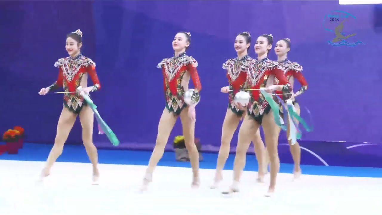 CHINA 3 cintas 2 pelotas / 3 ribbons 2 balls World Cup Palaio Faliro 2024