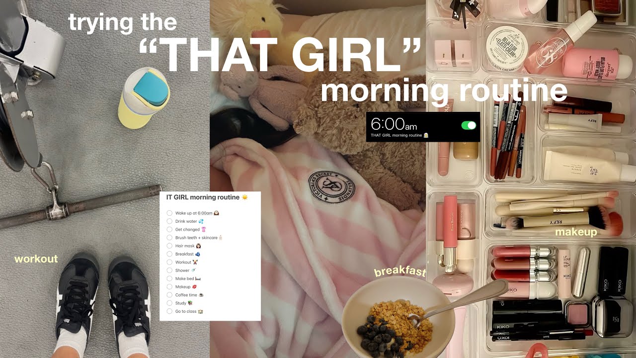 trying the viral 6am THAT GIRL morning routine *college student edition*