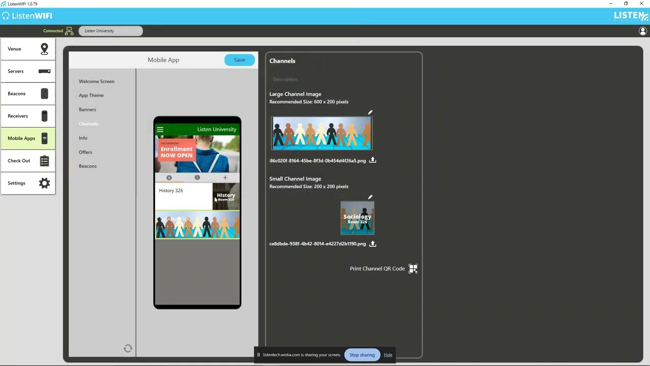 The ListenWIFI Manager Software: Customizing the new ListenWIFI App