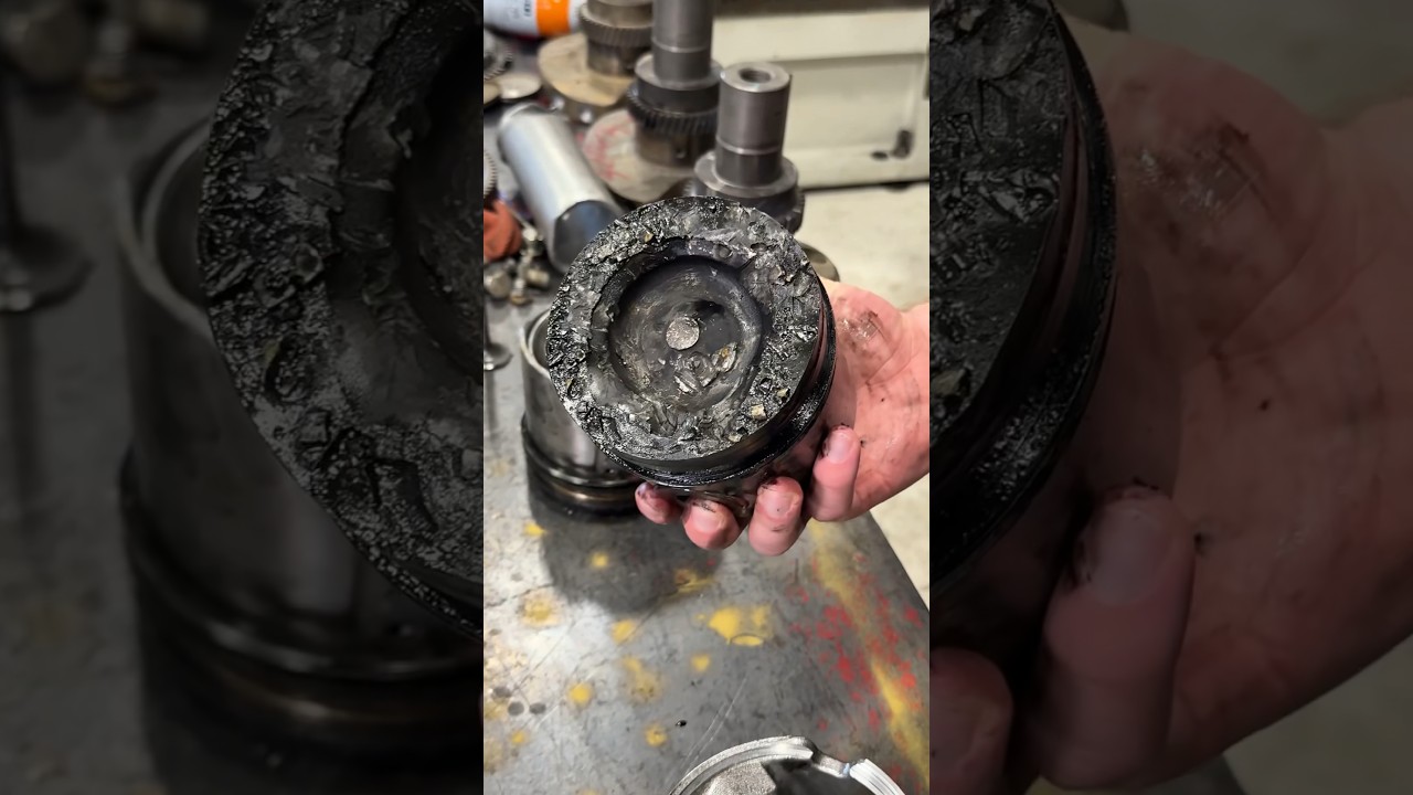 Cummins failure - dropped valve seat or valve destroyed this piston