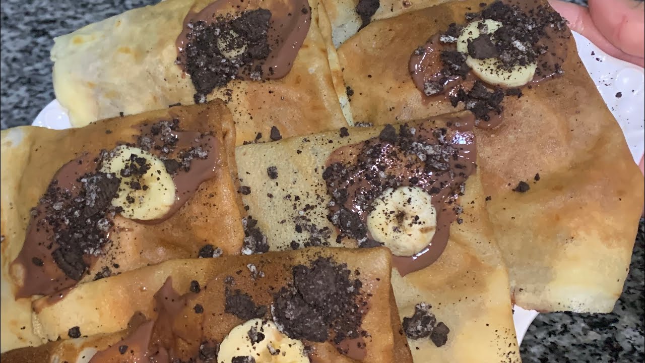 كريب بالموز والشوكولاتة 🍫بعجينة سهلة مهلة 👍🏻