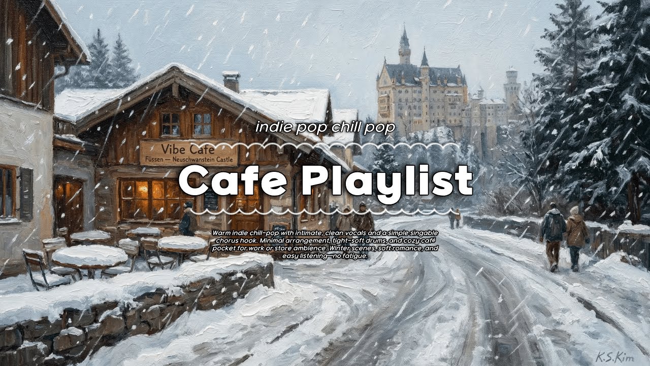 ☕ 잔잔한 카페 팝송 플레이리스트 ❄️ 포근한 작업용 인디 칠팝. 눈 내리는 퓌센 | Füssen | Indie Pop