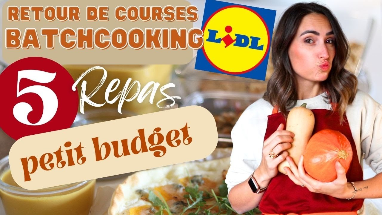 BATCHCOOKING D'AUTOMNE🍁:5 PLATS PETITS PRIX  / RETOUR DE COURSES LIDL / RECETTES SUPER FACILES 😋