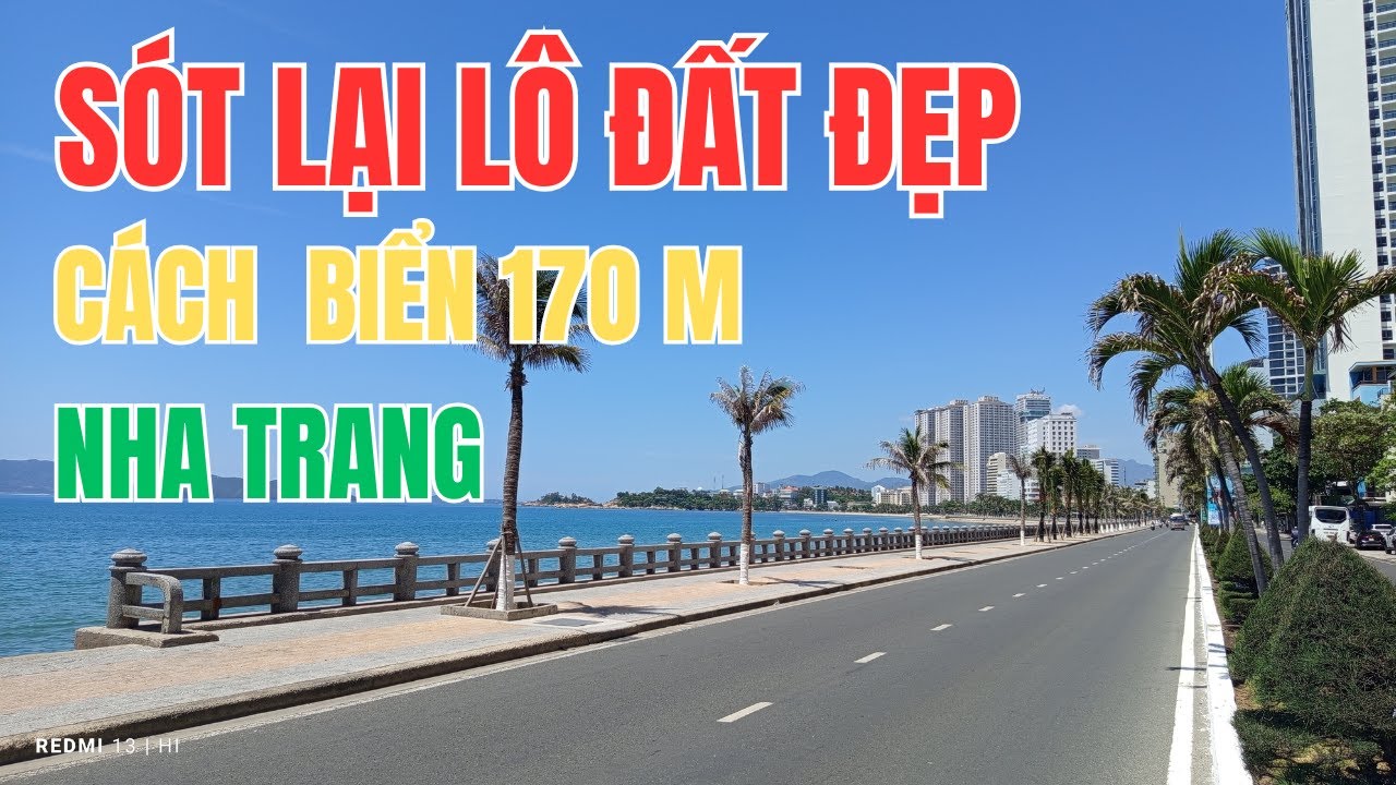 Cách biển Nha Trang 170m đường 7m mặt tiền rộng 8.5m nở hậu giá đầu tư