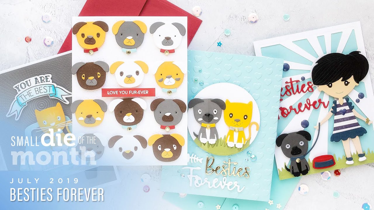 Spellbinders July 2019 Small Die Of The Month - Besties Forever