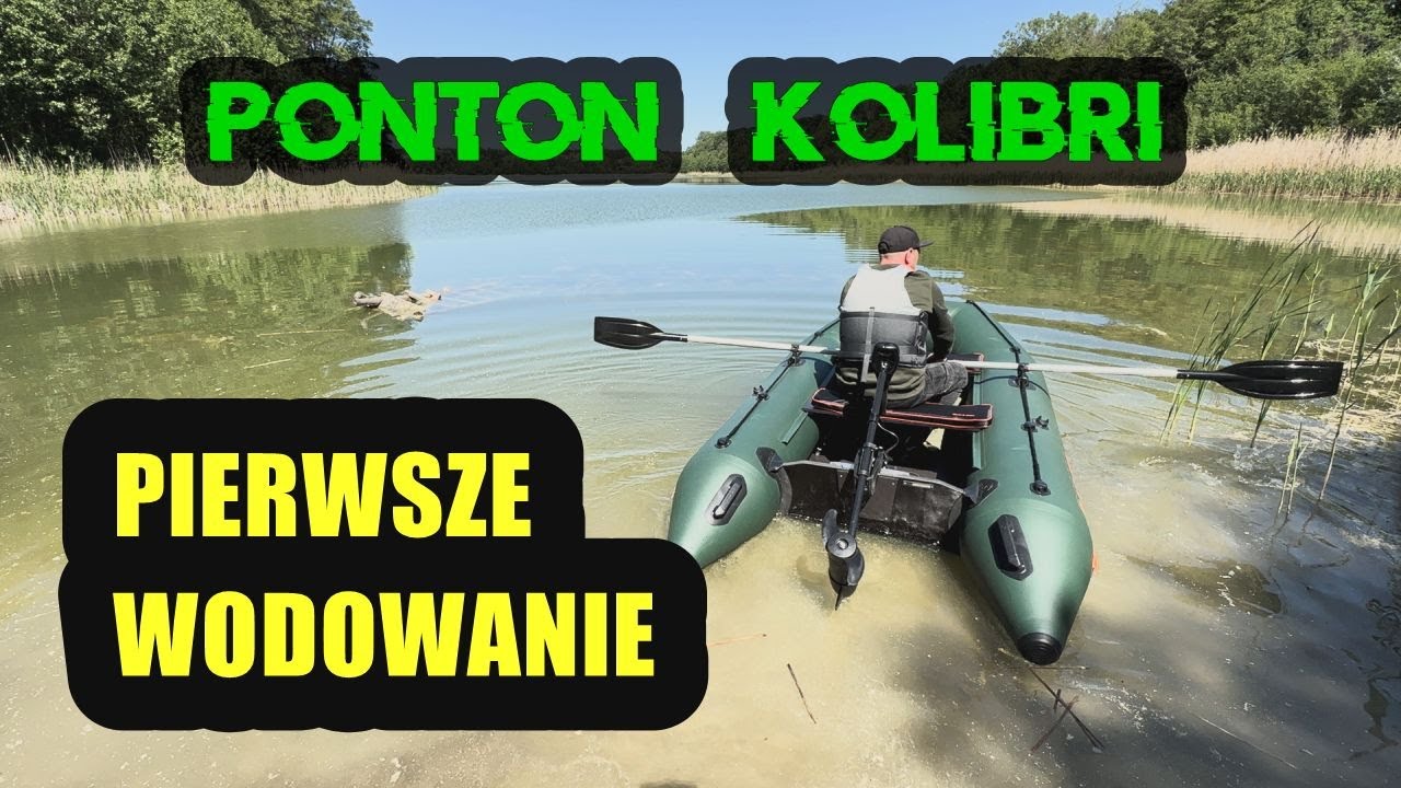 PONTON KOLIBRI 330 - pierwsze rozłożenie i pierwsze ryby z pontonu! (Jezioro Ostrowskie) #BEZmapy 20