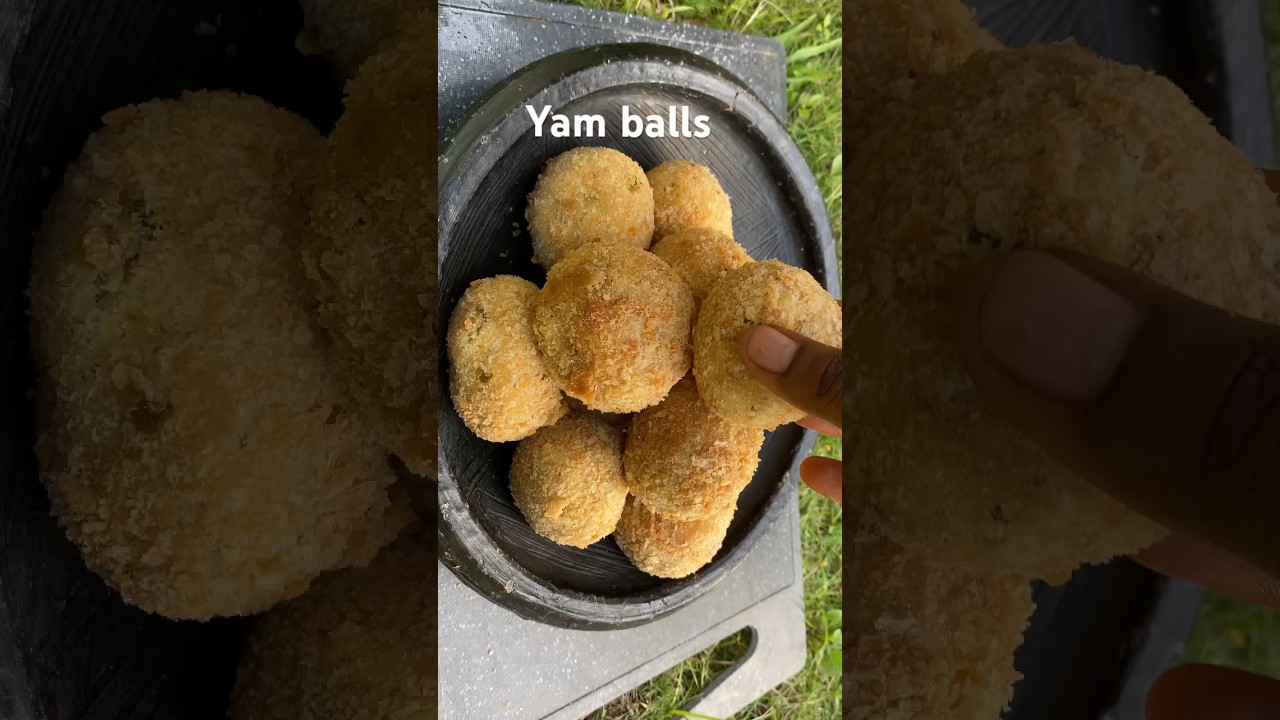 Yam balls recipe | Ghana street food | Ghanaian cuisine #ghanafood #ghanaians #africanfood #shorts