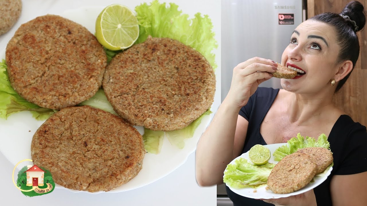 HAMBUGUER SEM CARNE - Culin&aacute;ria em Casa