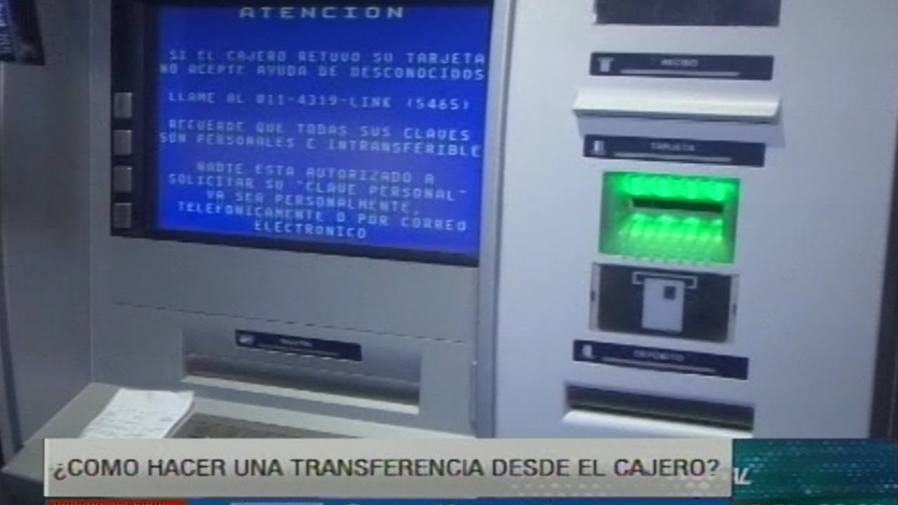 ¿Cómo hacer una transferencia desde el cajero?