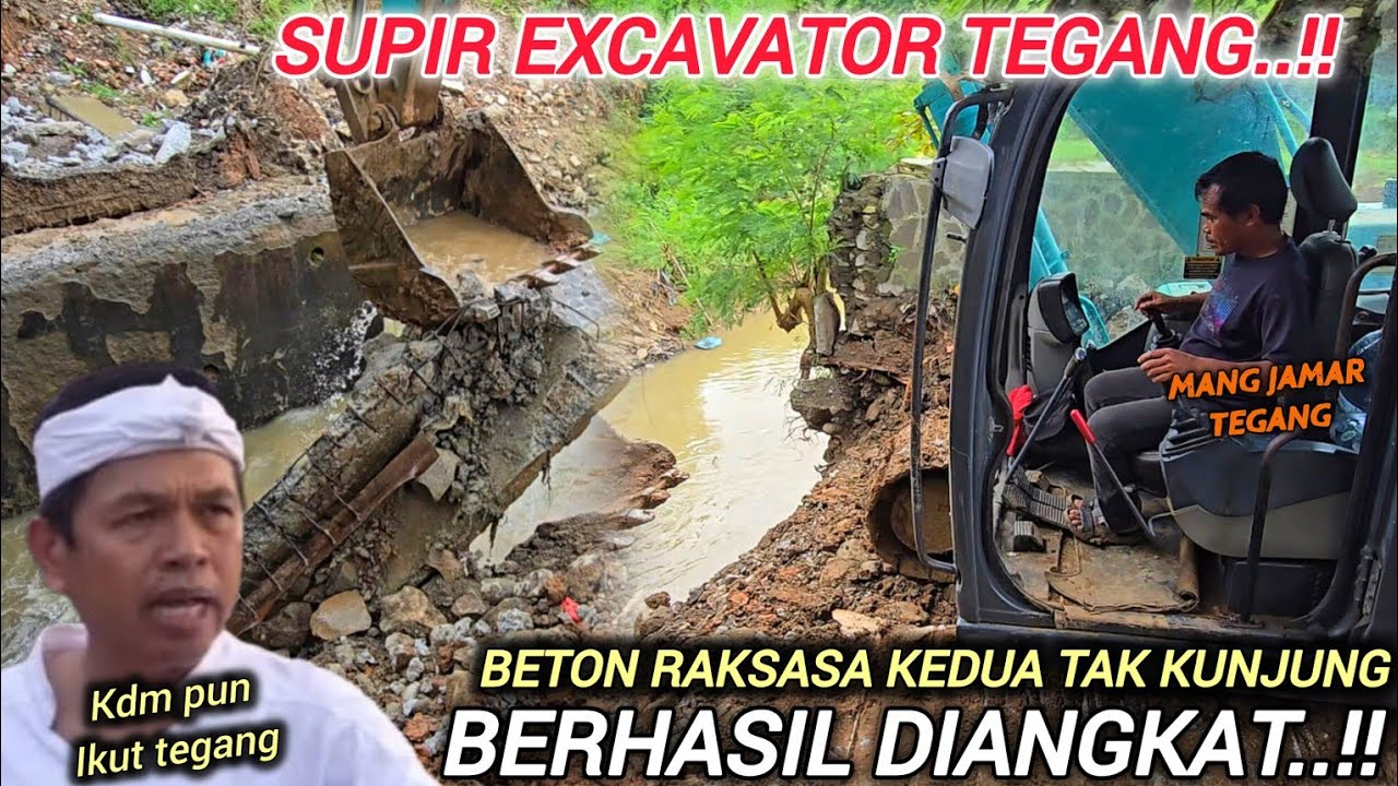 GOKIL❗️KEMBALI DETIK DETIK TEGANG EXCAVATOR ANGKAT LAGI BETON YANG TERSISA DARI KALI DESA WADAS❗️