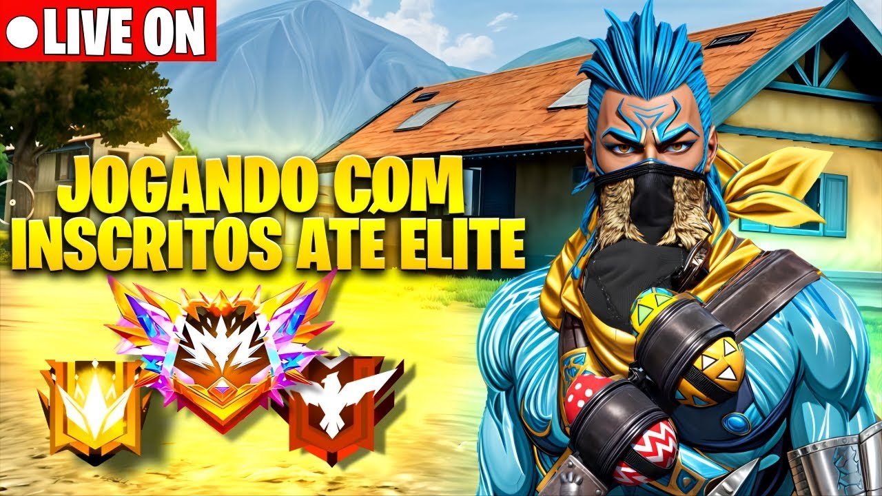 LIVE ON 🔴 JOGANDO COM INSCRITOS 💜 4X4 | XTREINO | RANK 🟣 FREE FIRE AO VIVO