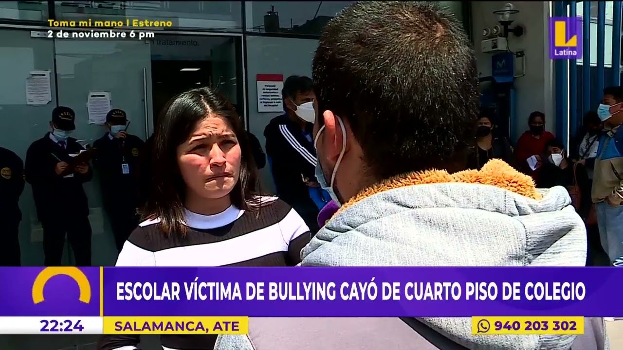 🔴 Escolar víctima de bullying cayó de cuarto piso de colegio Saco oliveros
