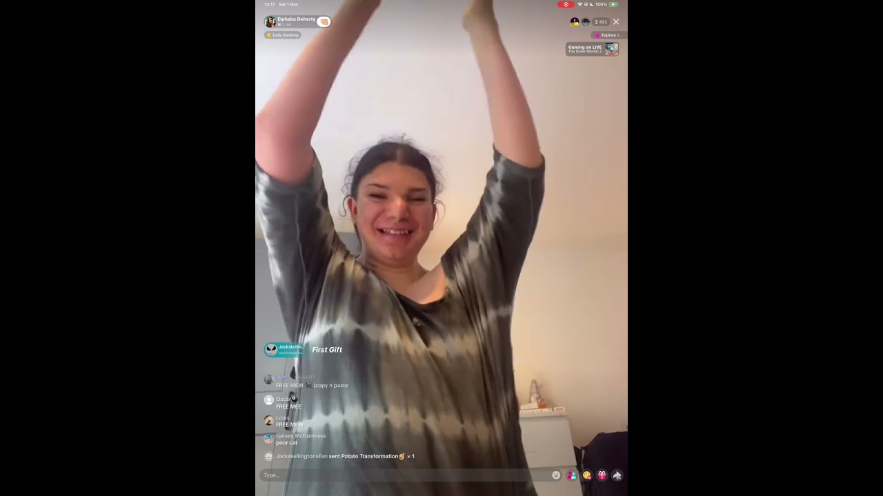 Elphaba midday crash out live TW 1st November 