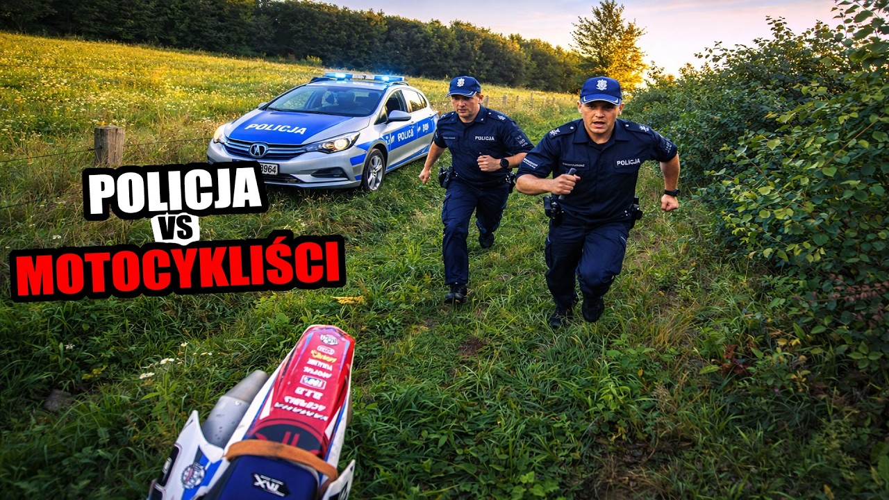 NAJLEPSZE akcje POLICJA vs MOTOCYKLIŚCI! (rura w krzaki)