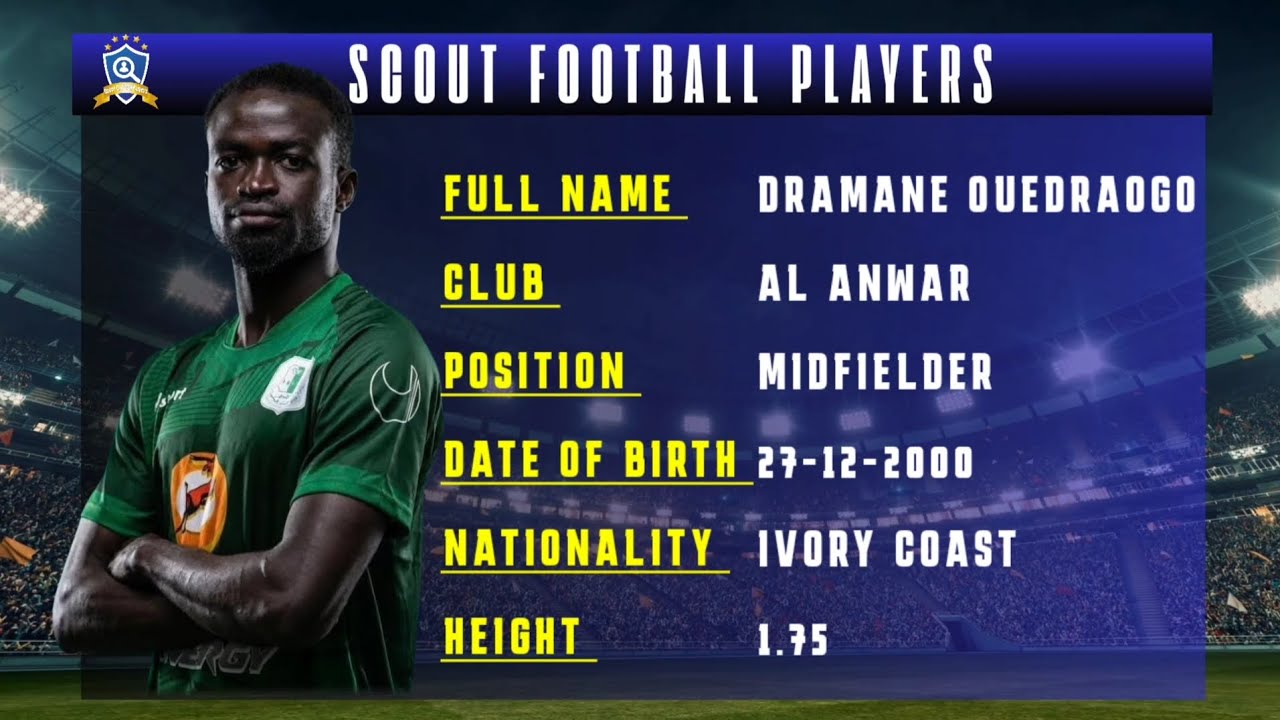 DRAMANE OUEDRAOGO 🔵 MIDFIELDER 🔵 AL ANWAR 🔵 BEST OF 2025/26 FHD