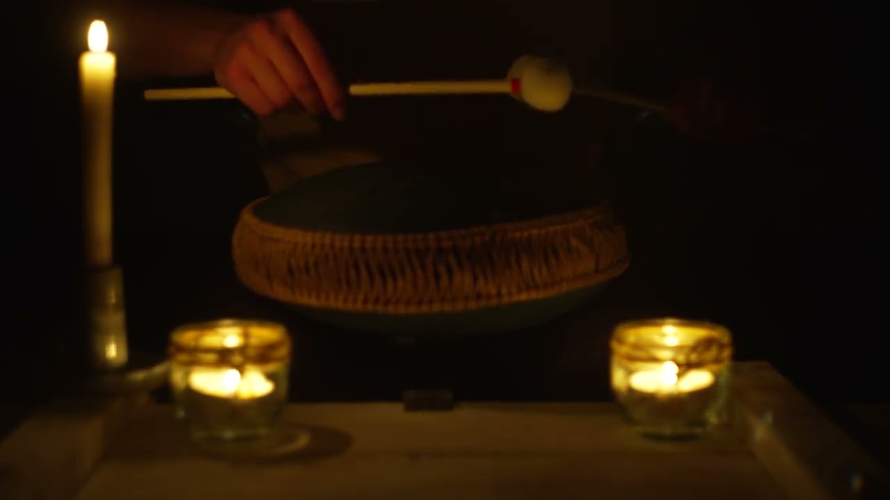 5 Minutes Candlelight Calm | 432Hz Handpan + Ticking Clock