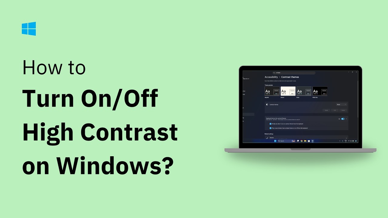How to Turn High Contrast On/Off on Windows 11