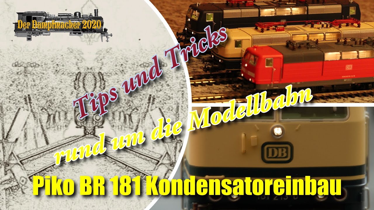 Piko BR 181, Einbau eines Puffer-Kondensator und Einstellen verschiedener CV-Werte