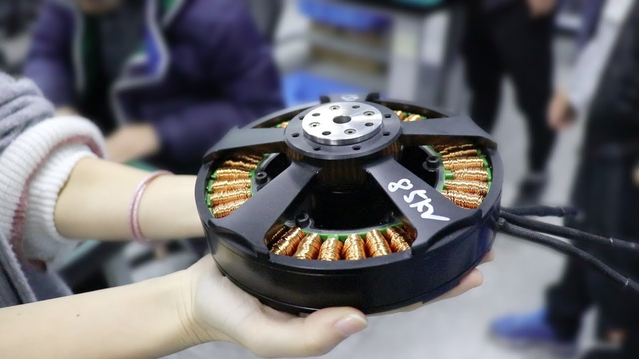 Производство двигателей для дронов FPV на заводе T-Motor