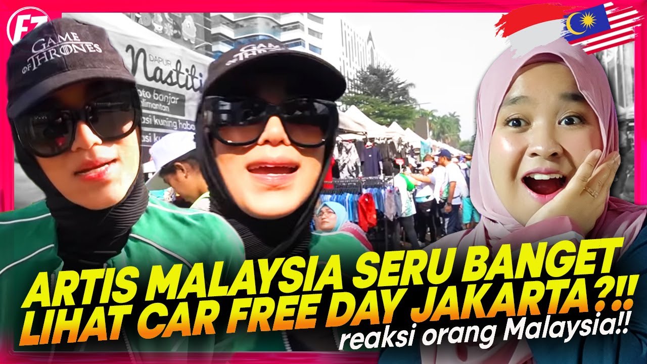 🇮🇩 WOW!!😍😍 ARTIS MALAYSIA UYAINA ARSHAD RASA SERU PERTAMA KALI LIHAT CAR FREE DAY JAKARTA?! 🇲🇾 REACT