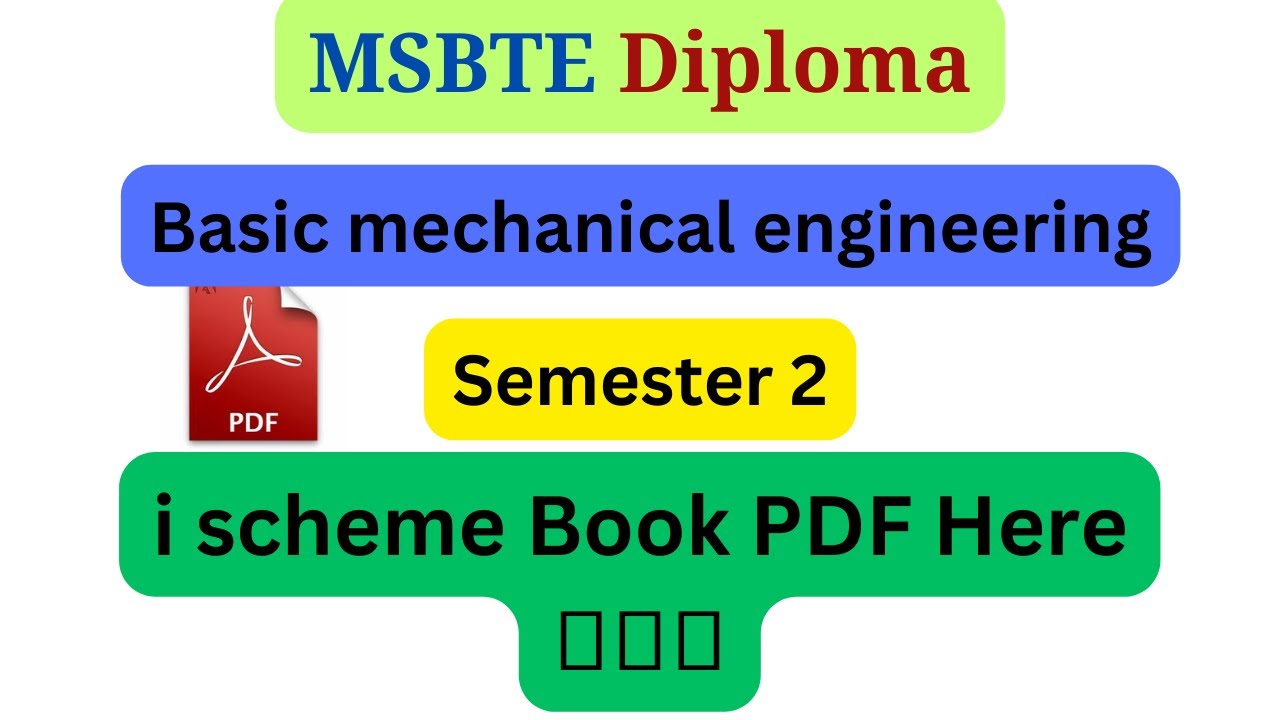 Basic mechanical engineering msbte book pdf | msbte all books pdf free | diploma books pdf