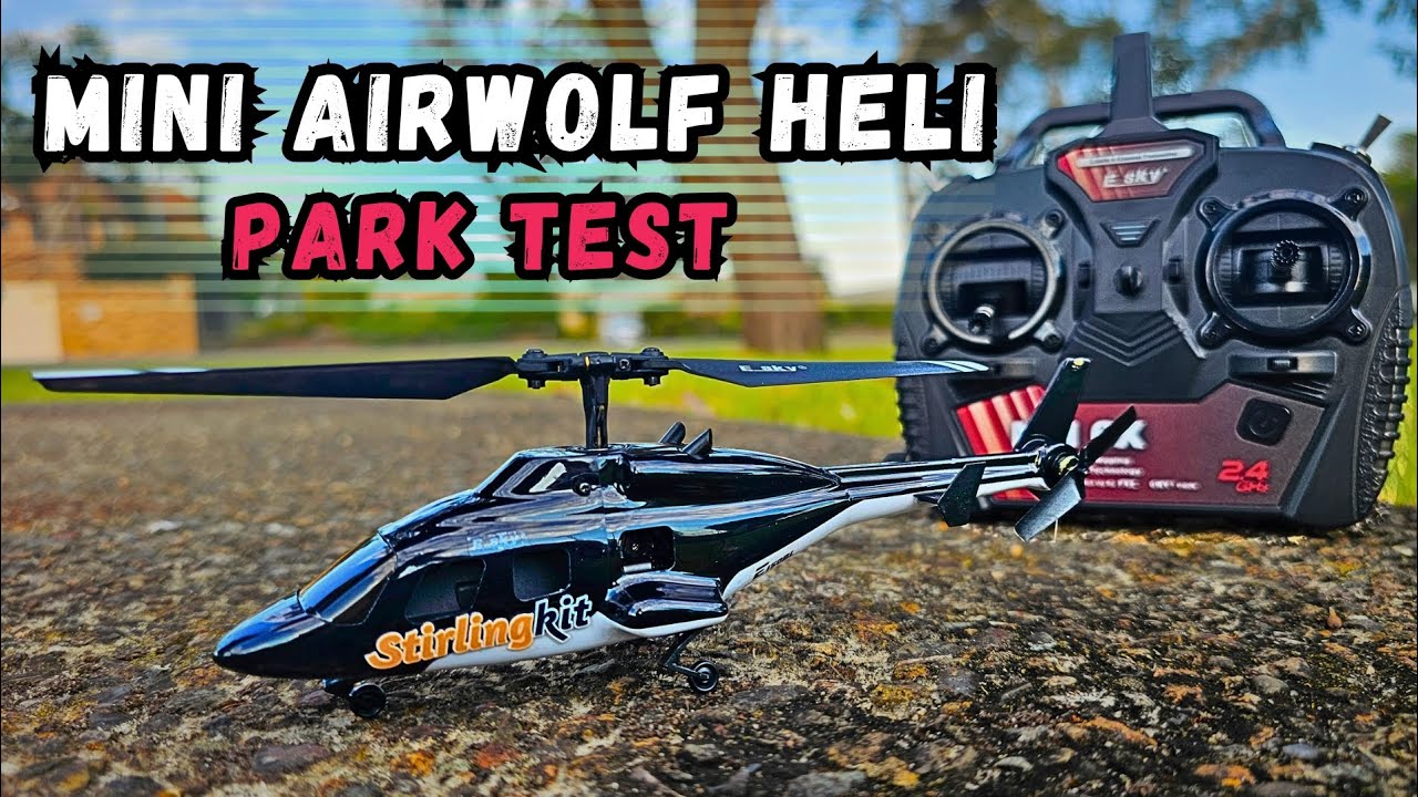 Микро радиоуправляемый вертолет F150BL V3 Airwolf RTF гуляет по парку