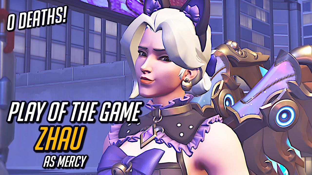 🖤 RARE Black Cat Mercy Play Of The Game! 💜 0 Deaths Mercy Season 13 - Overwatch 2