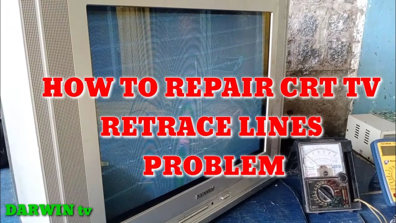 how to repair retrace lines problem on crt tv