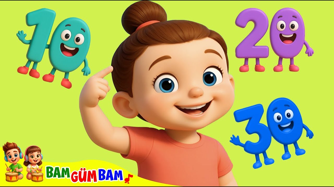 10’ar 10’ar Ritmik Sayma Çocuk Şarkısı | Çocuklar için eğitici ve eğlenceli videolar