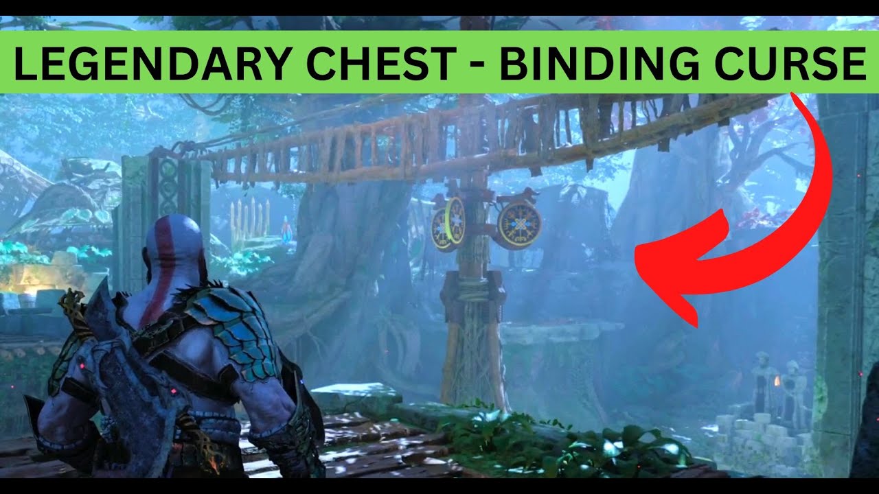 Press onward in search of the binding curse Legendary Chest Puzzle The Path God of War Ragnarok