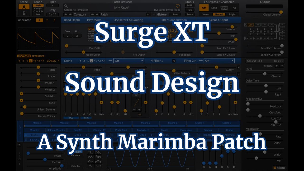 Creating A Synth Marimba Sound – Surge XT Sound Design