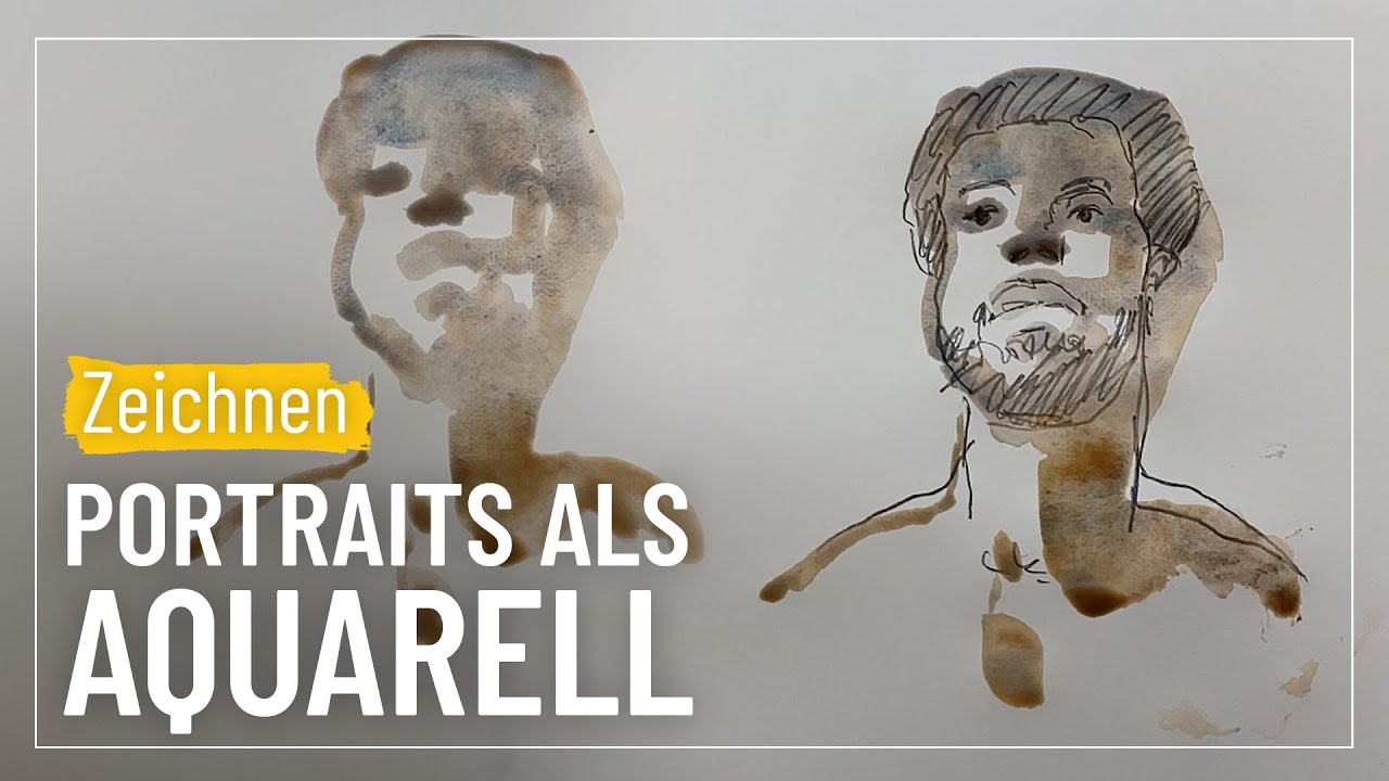 Menschen zeichnen in 3 Minuten – Portraits als Aquarell | sehen&gestalten #158