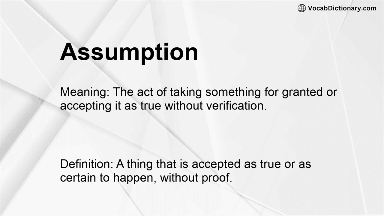 Assumption Meaning